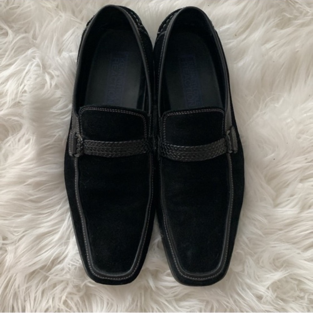 Kenneth Cole Black Suede Loafers sz 9 good condition